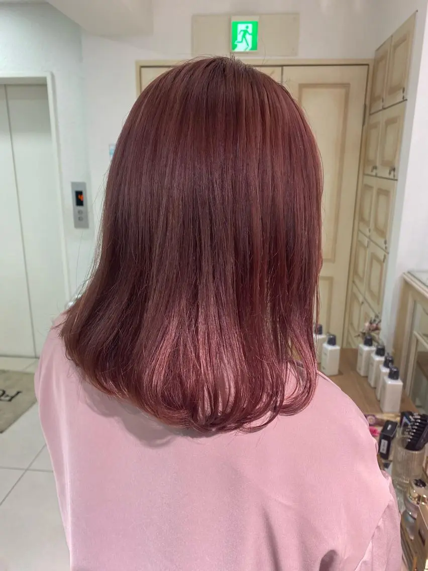 セミロング カラー ヘアアレンジ 透明感カラー 古山 結季🌙🖤のヘアスタイル