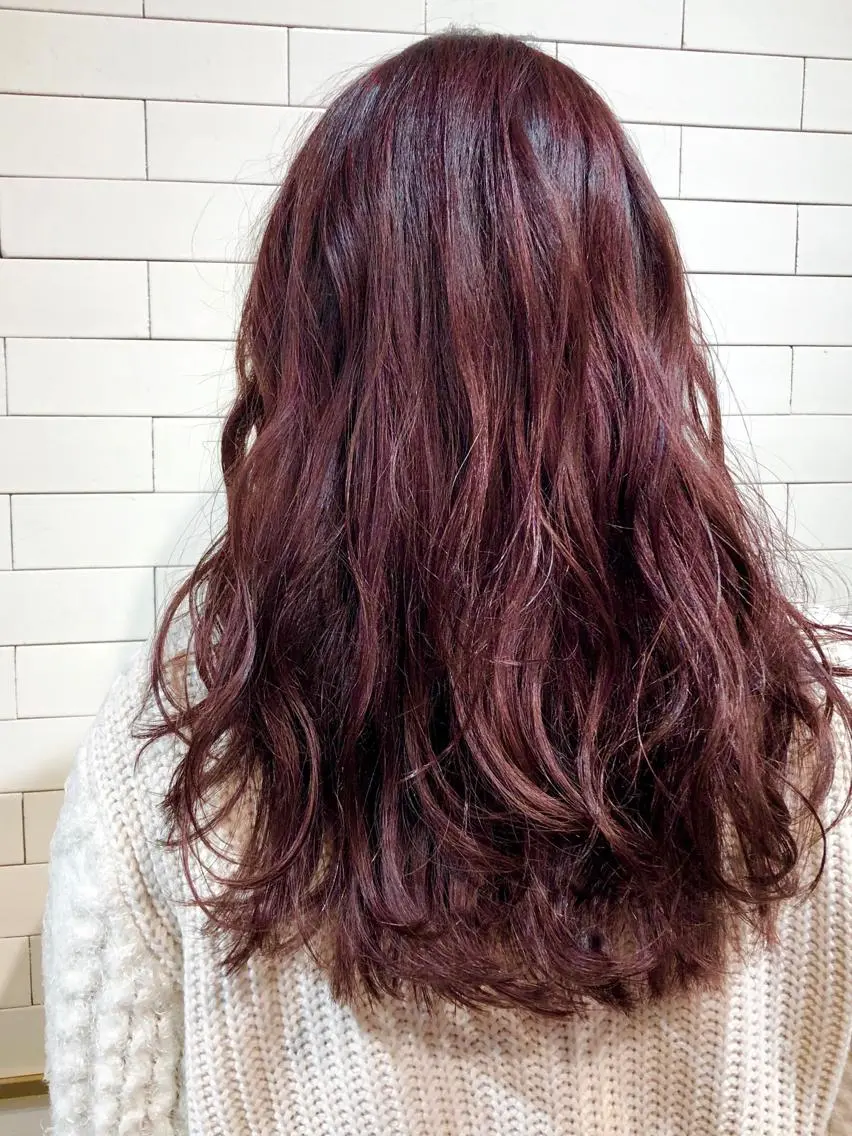 セミロング カラー 髪質改善⌇透明感 カラー⌇川上葵のヘアスタイル