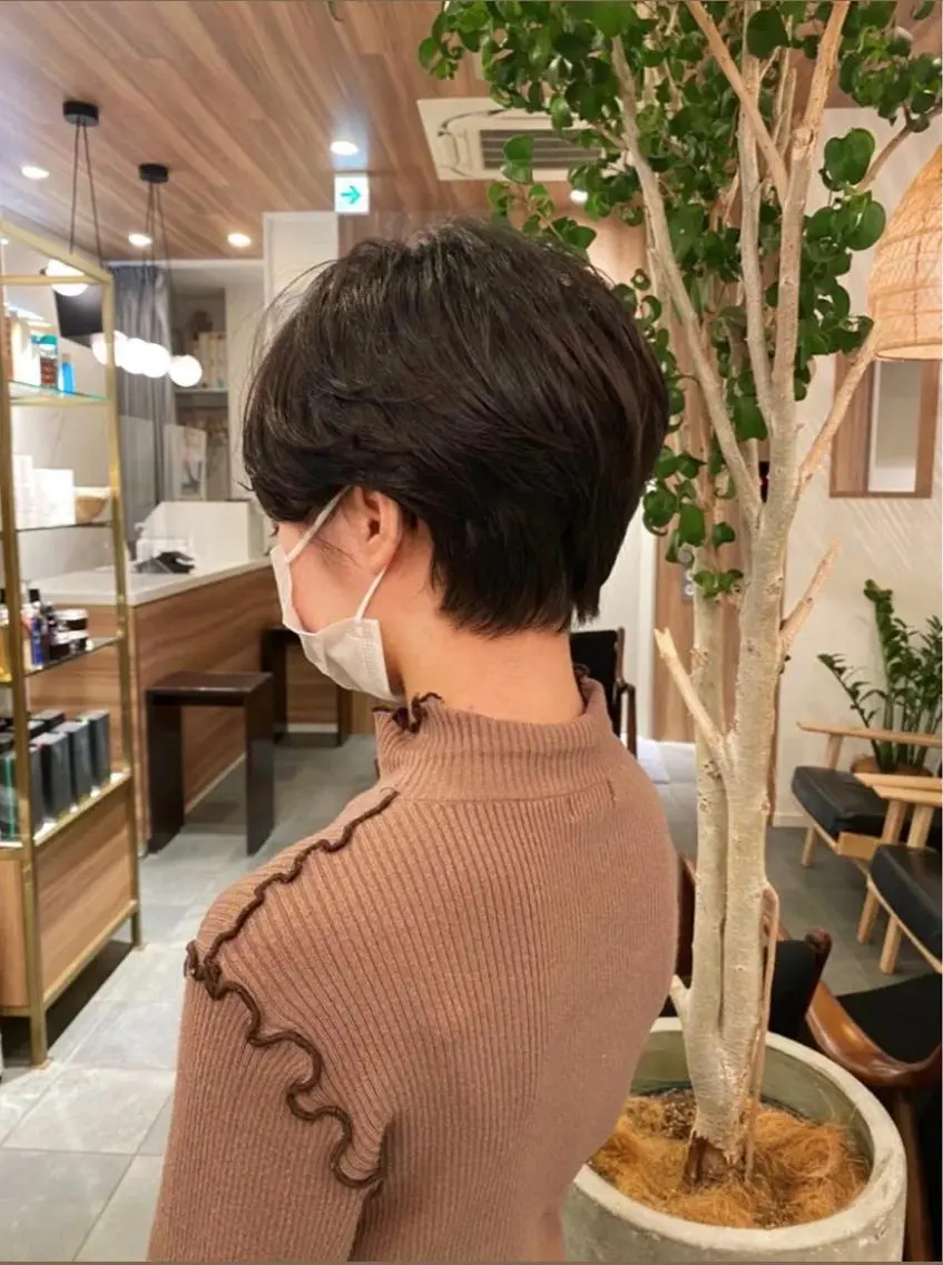 ショート カラー パーマ 丸みショート ショートヘア 🍃服部 雅哉🍃銀座◎のヘアスタイル