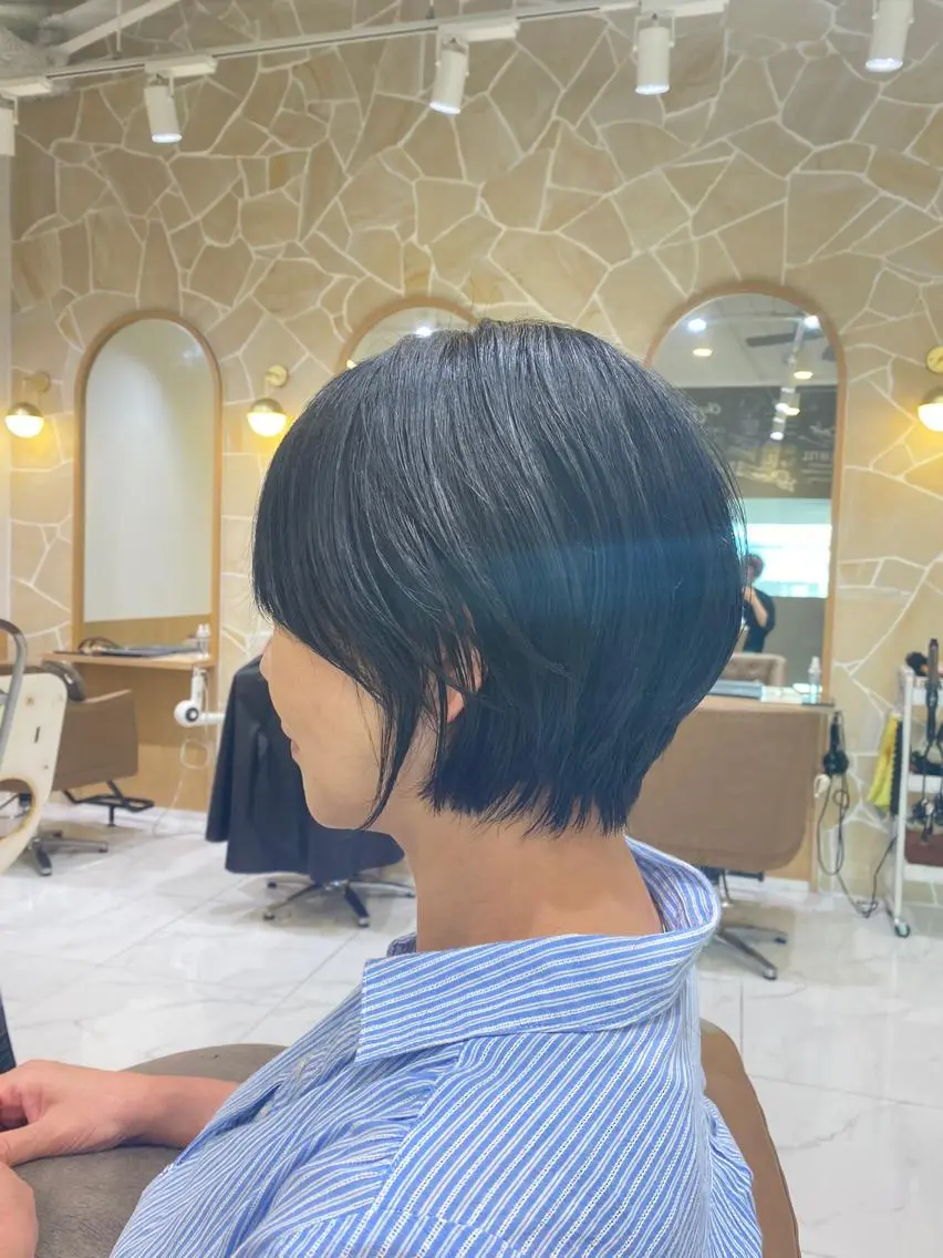 ショート パーマ ショートヘア 縮毛矯正 坂井 茅聖のヘアスタイル