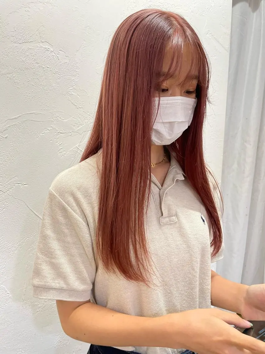ロング カラー ヘアアレンジ 小顔レイヤー×コンパ クトボブ/林隆平のヘアスタイル