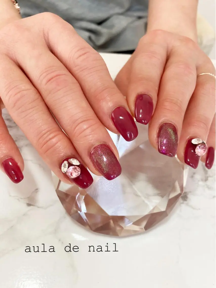 セミロング ネイル ハンドネイル auladenail アウラデネイルのネイルデザイン