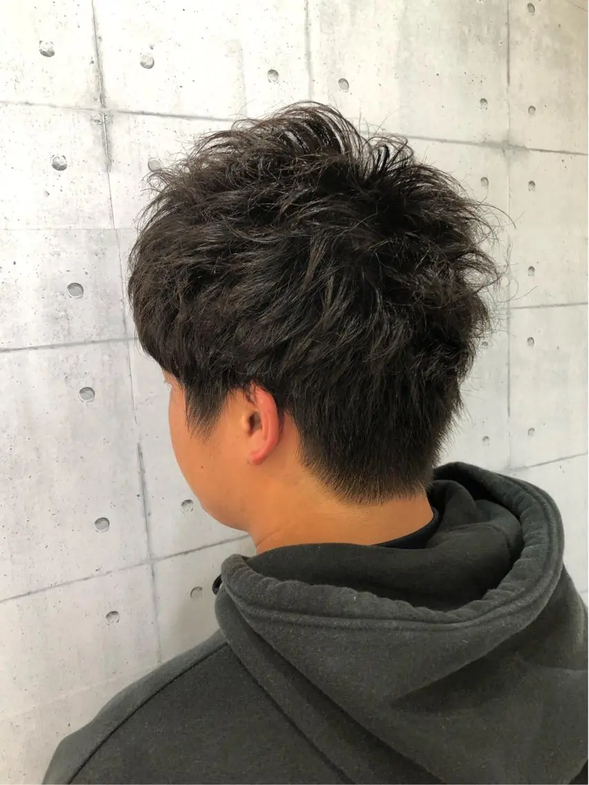ショート パーマ メンズ くせ毛 ショートヘア 北脇 健治のヘアスタイル