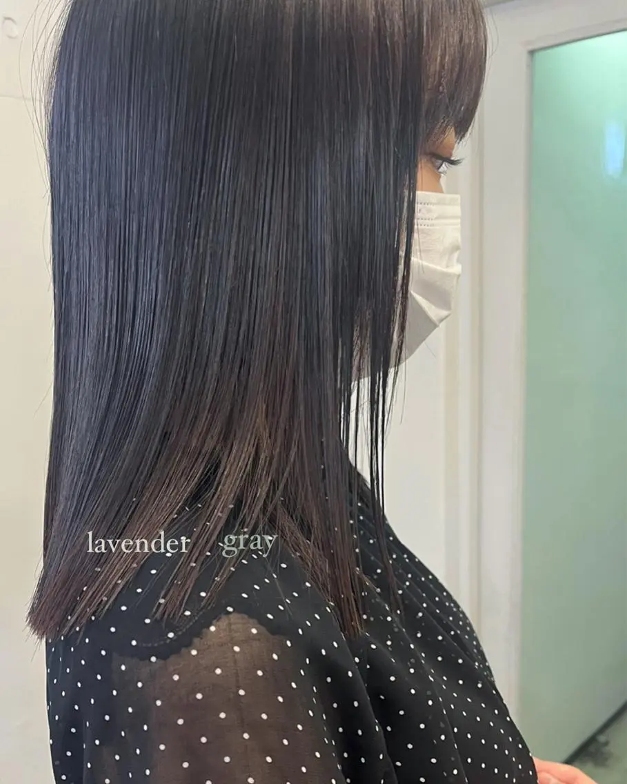 ミディアム カラー カット ヘアカラー トリートメント mizuho🐈⬛ 艶髪¦ダークトーンのヘアスタイル