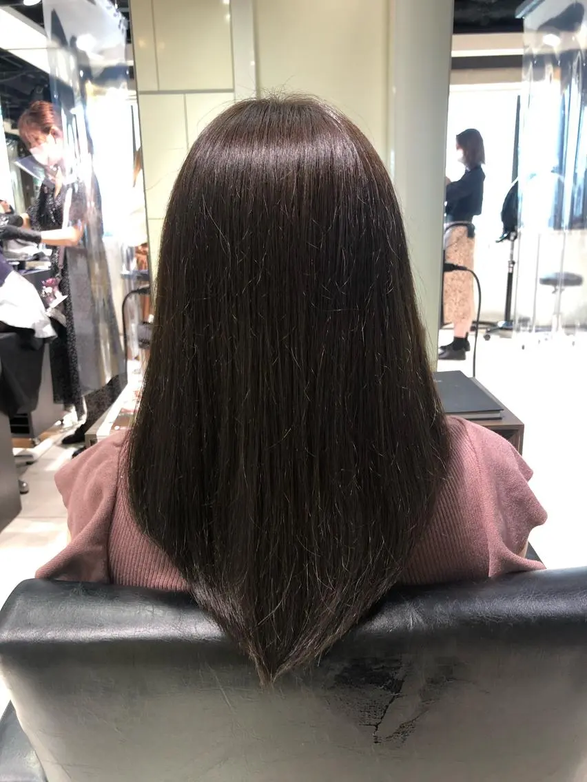 ロング カラー パーマ ヘアアレンジ ブラウンカラー ダークブラウン 【似合うが見つかる】 Hanaのヘアスタイル