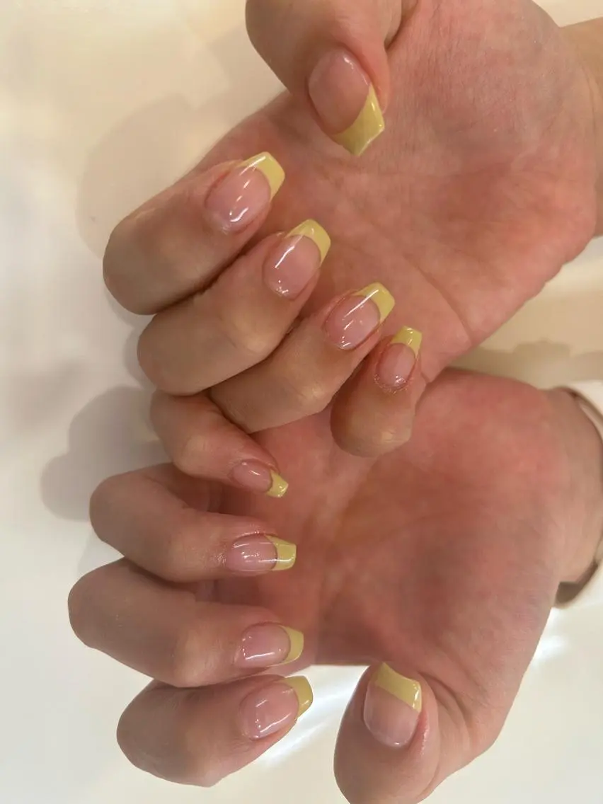 ネイル フレンチネイル ガラスフレンチ グラデーション ニュアンスネイル ワンカラーネイル ハンドネイル brilliant s.kのネイルデザイン