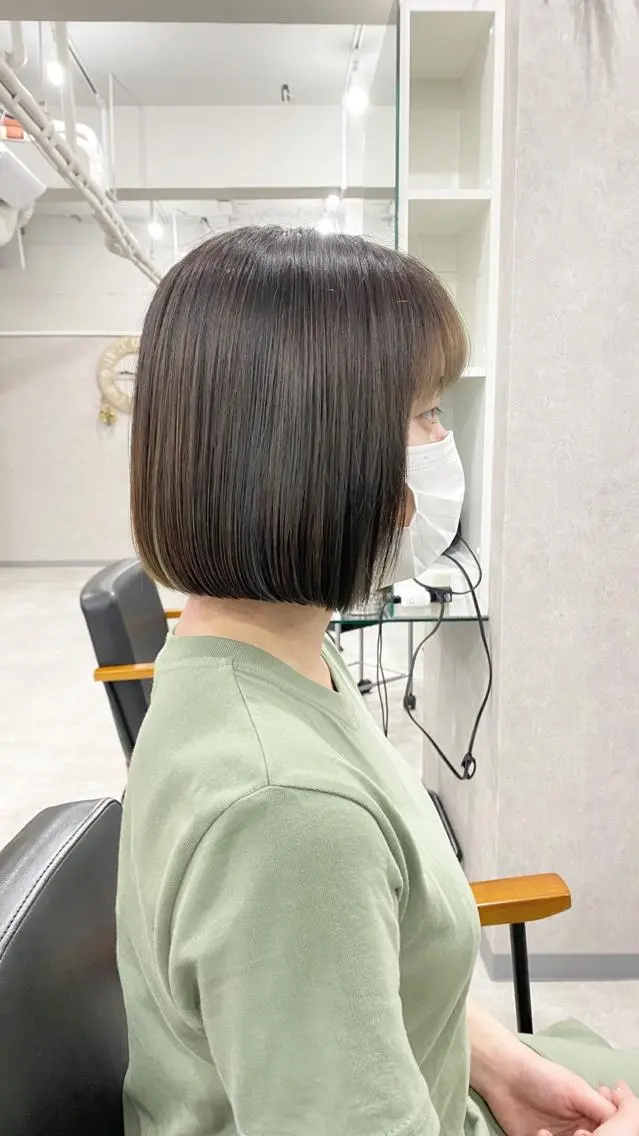 ミディアム カラー ⭐️ショート⭐️美髪 矯正⭐️水口陸のヘアスタイル