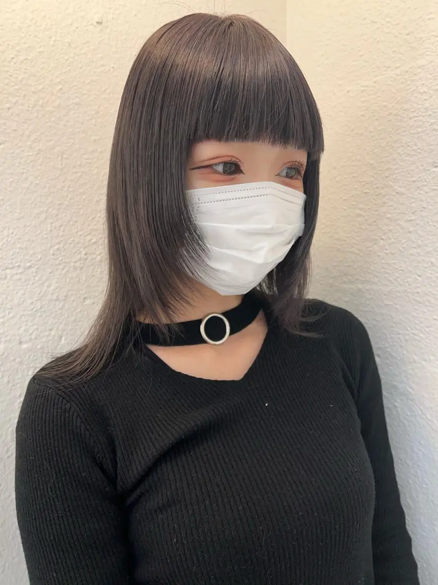 カラー ヘアカラー ブリーチカラー🎀 韓国風/寺門美優のヘアスタイル