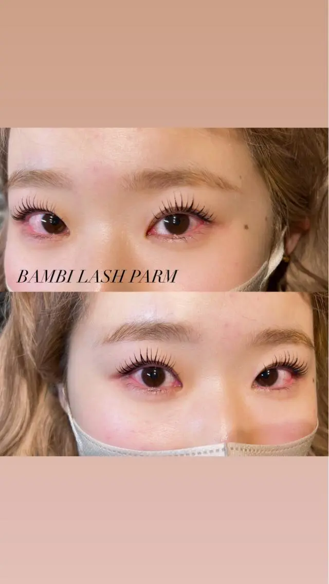 マツエク・マツパ パリジェンヌラッシュリフト 一重×まつ毛パーマ マツパ 代官山MIRU🤍 似合わせ束感/美眉のマツエク・マツパデザイン