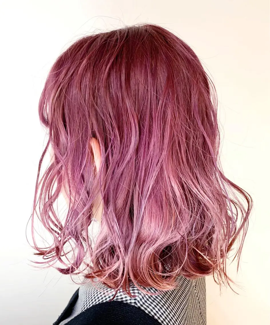 ミディアム ピンクラベンダー ❤️千葉県代表❤️ 店長❤️柿本翔一朗のヘアスタイル
