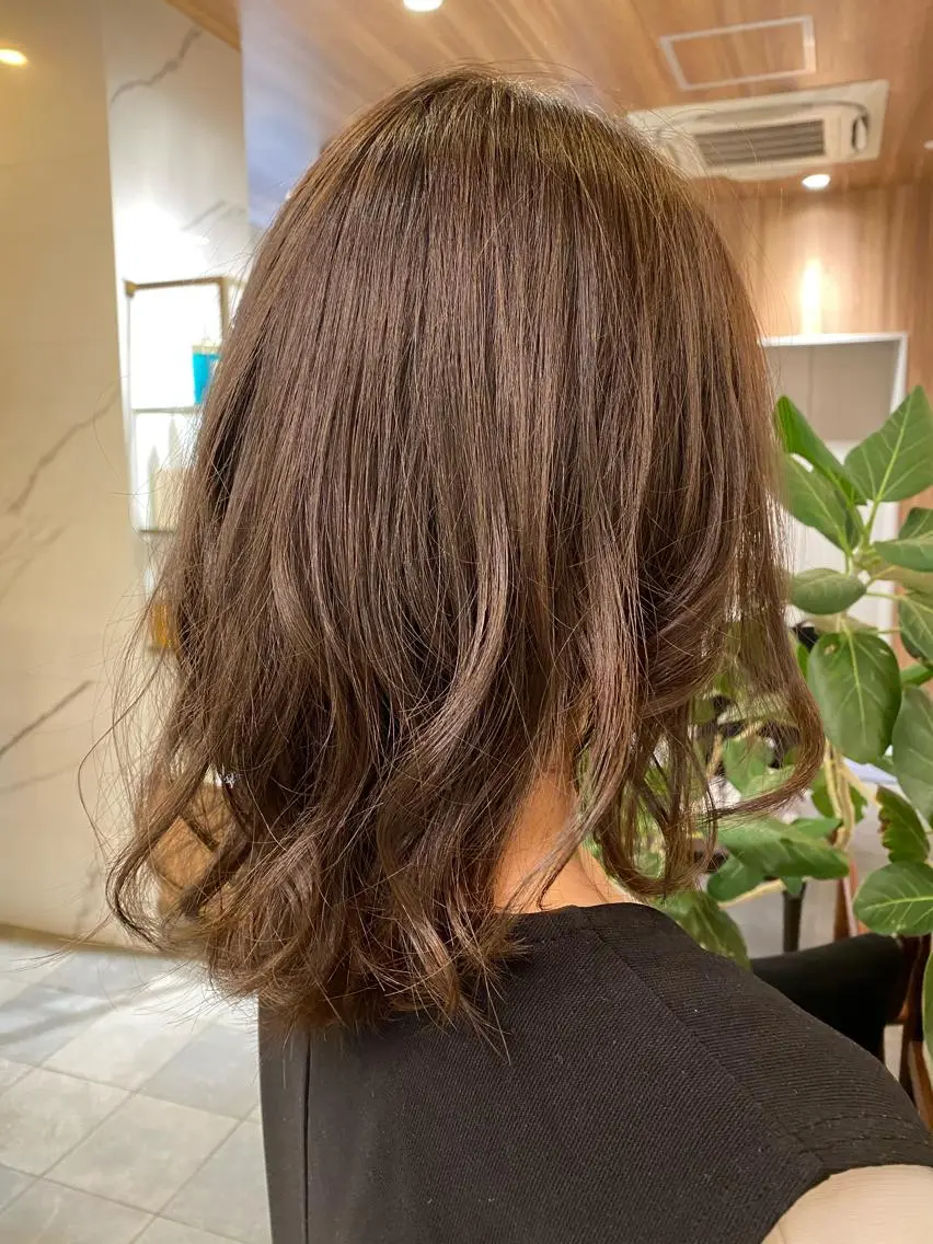 ミディアム カラー ヘアカラー 門崎未依/レイヤー/ メンズカット🪿🌼のヘアスタイル