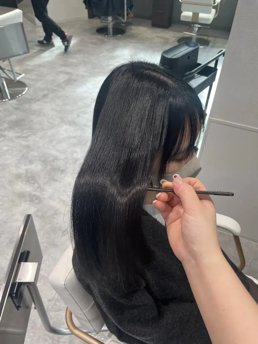 ロング 縮毛矯正 縮毛矯正特化🩰 竹口はるかのヘアスタイル