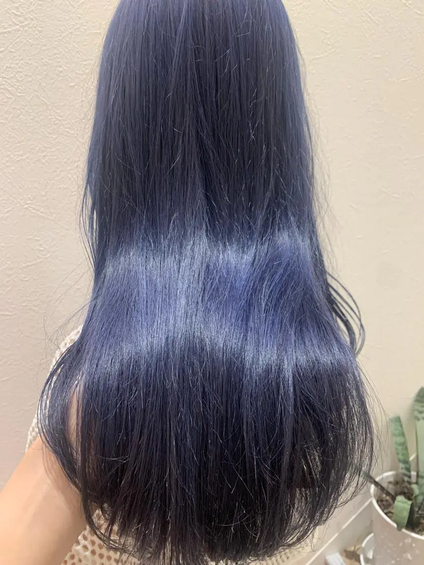 ロング カラー ブルーカラー ブルーラベンダー ラベンダーカラー カット ヘアカラー トリートメント hubhair レイヤー/透明感のヘアスタイル