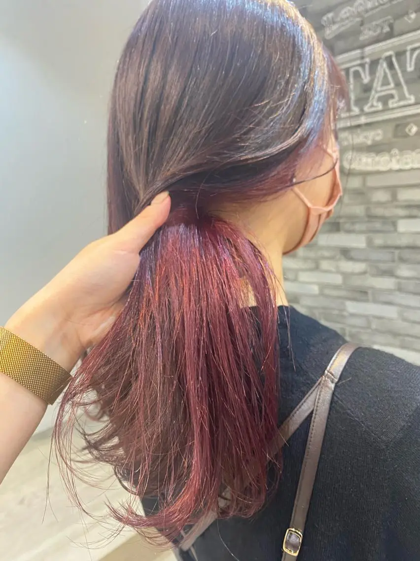 ロング カラー ブリーチ 透明感カラー ブリーチなしカラー 学生 韓国風ヘア 韓国ヘア☁️ mitsukiのヘアスタイル