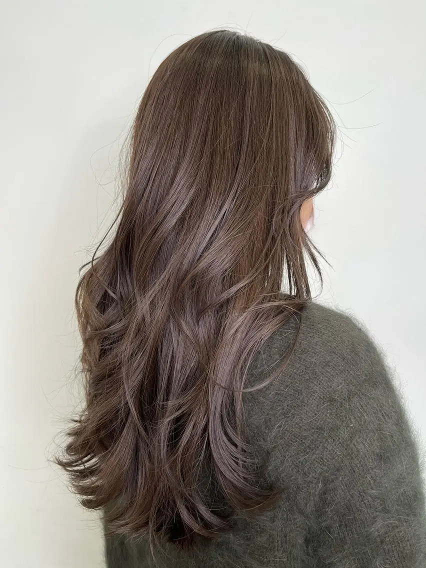 セミロング カット パーマ 斉藤 翔平のヘアスタイル