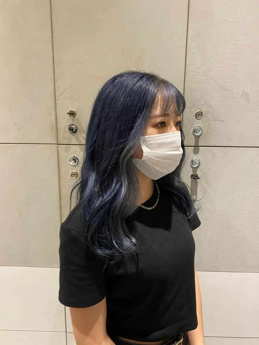 セミロング カラー ヘアカラー トリートメント ヘアセット ナチュラル/韓国💎 haruka 💎のヘアスタイル