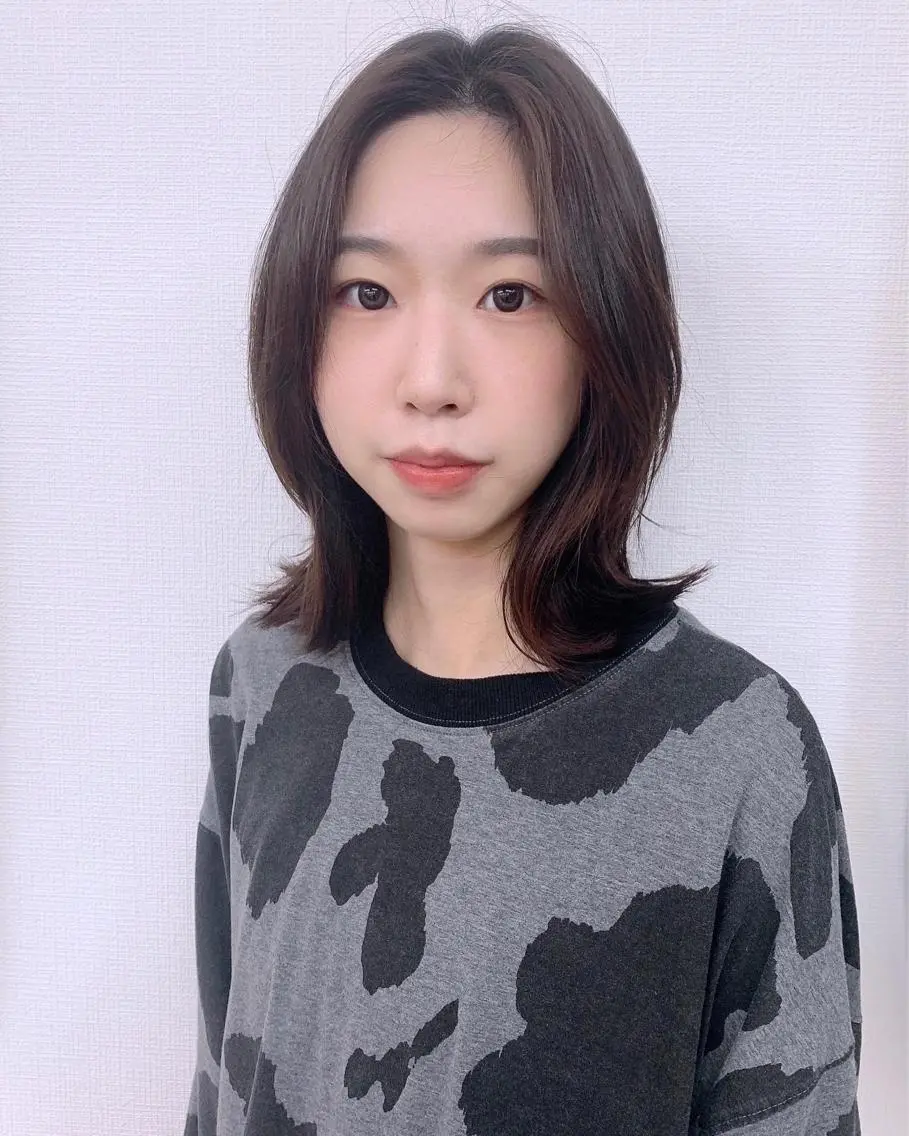 ミディアム パーマ カット パーマ 🌈ハク ユヒのヘアスタイル