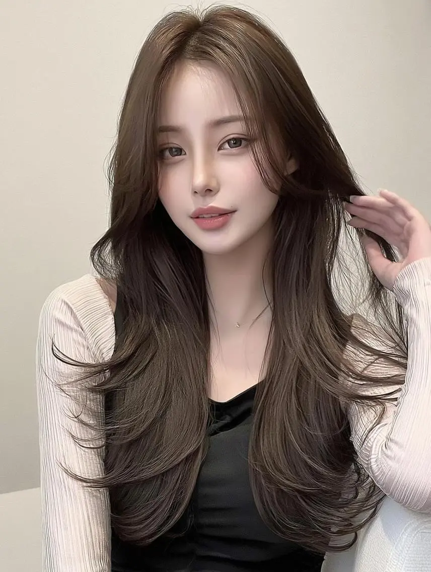 カラー ロング カット ヘアカラー FOCUS JAPANのヘアスタイル