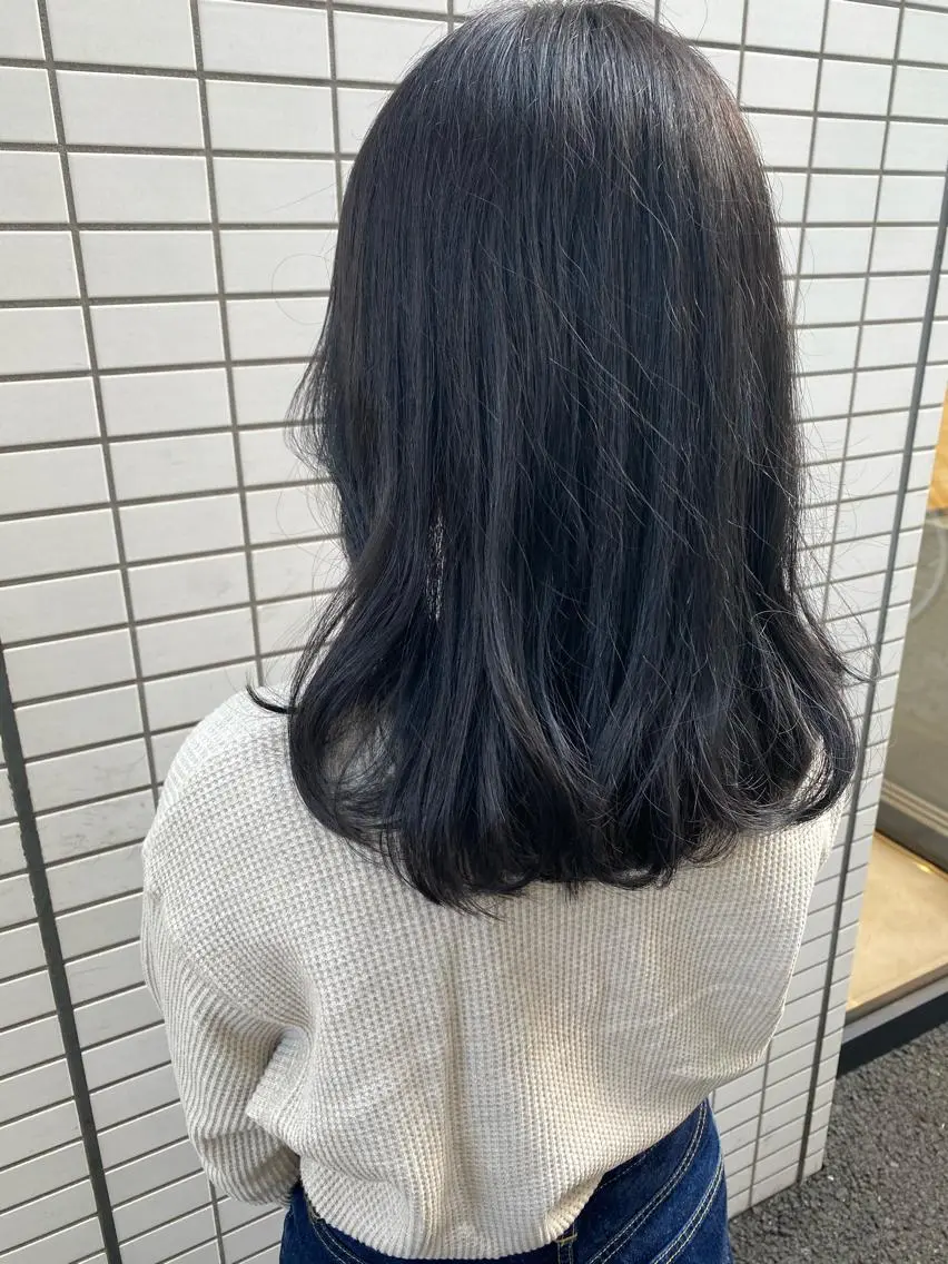 セミロング カラー ブリーチ ブリーチなしカラー カット ヘアカラー トリートメント 韓国hair ·͜· watanabeのヘアスタイル