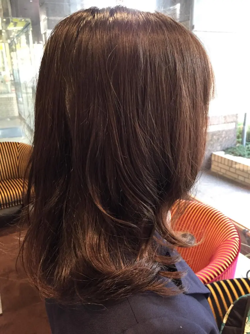 ミディアム パーマ 田畑 福恵のヘアスタイル