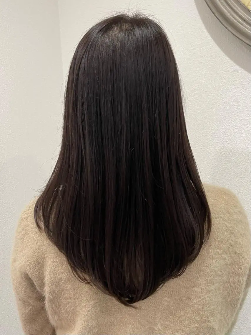 セミロング セミロングパーマ 髪質改善 韓国風ヘア トリートメント 渡辺 広宣のヘアスタイル