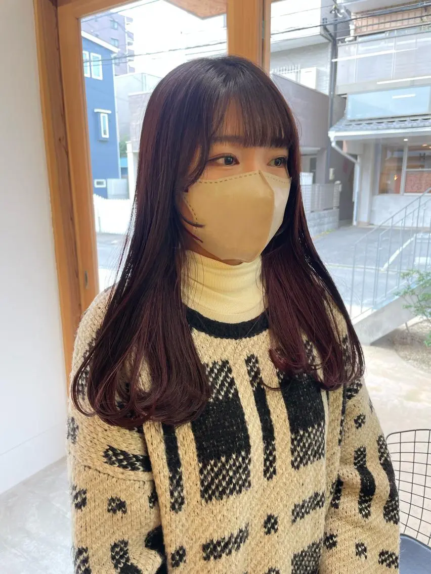 ロング カラー ヘアカラー 中山 まどかのヘアスタイル
