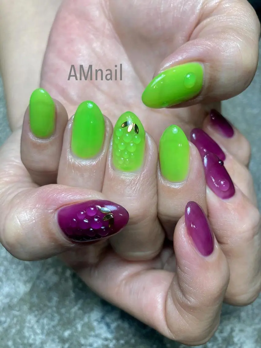 ネイル アートネイル 持ち込み シンプルネイル ハンドネイル Am:nail 柏 SUE（スゥ）のネイルデザイン