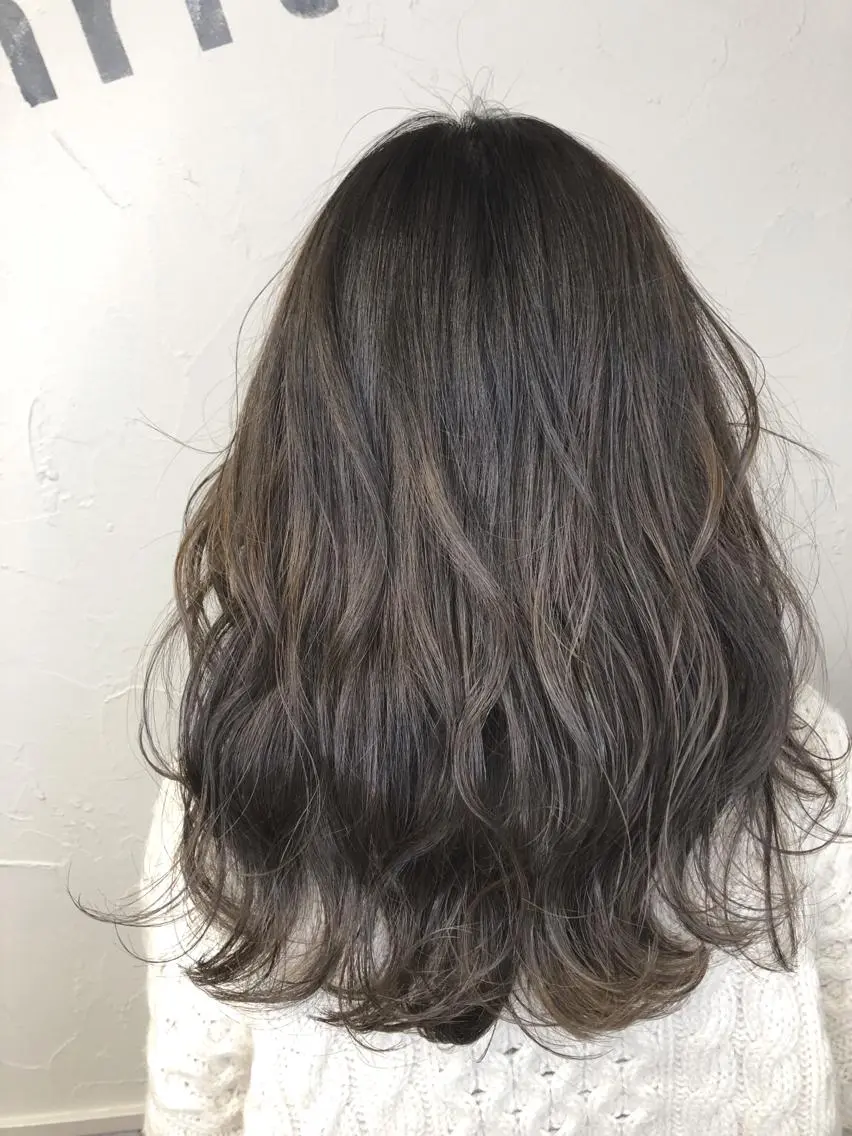 セミロング カラー グレージュ 外国人風カラー 髪質改善/レイヤー ストウシンゴのヘアスタイル