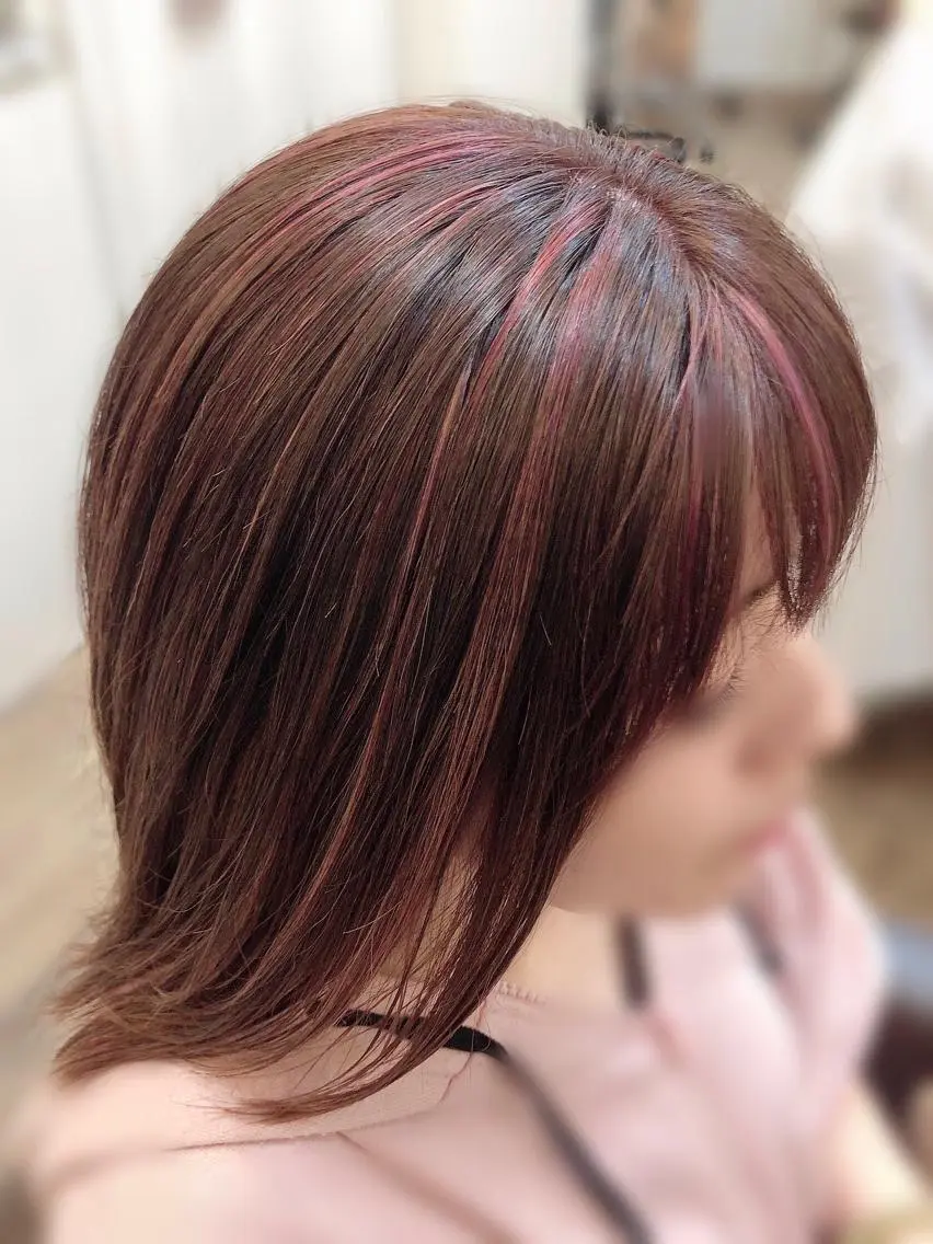 ミディアム カラー ハイライトカラー ピンクカラー ハイライト ヘアカラー 尚平 40代からの 髪質改善専門のその他イメージ