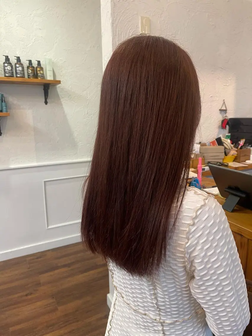 ロング ヘアカラー トリートメント 関根 沙季のヘアスタイル