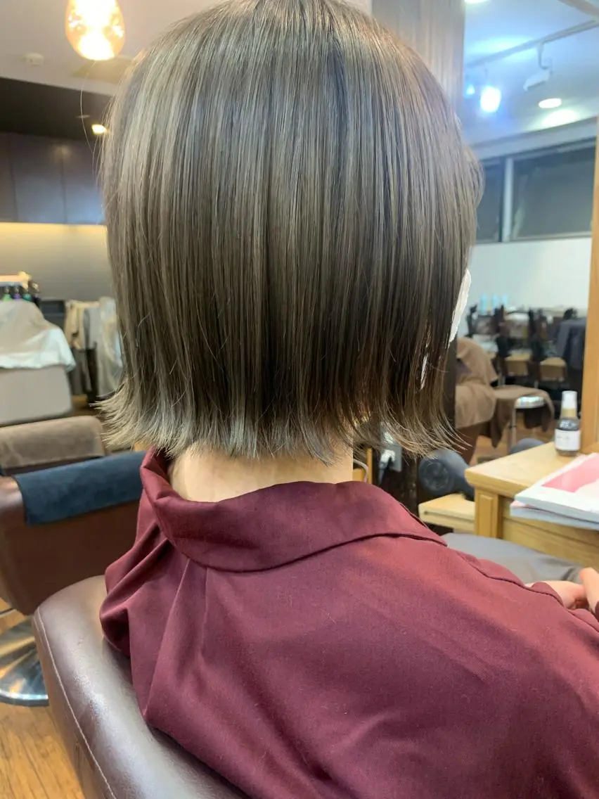 ショート カラー 縮毛矯正/ショート/ レイヤー/畑中正敏のヘアスタイル