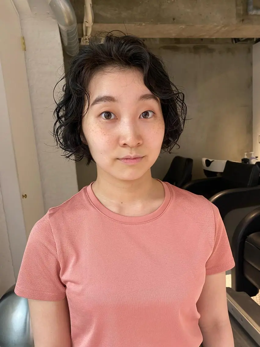 ショート カラー パーマ ヘアアレンジ メンズ キッズ ネイル マツエク・マツパ アイブロウ メンズパーマ パーマスタイル🔅 sayacaのヘアスタイル