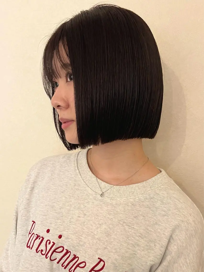 ショート ✨まとまるボブ/ 切りっぱなし/ユキナのヘアスタイル