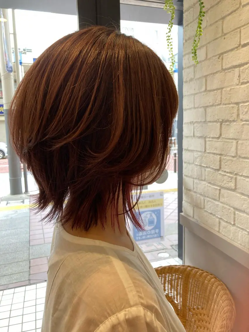 ショート ヘアカラー ツヤカラー3850 まいのヘアスタイル