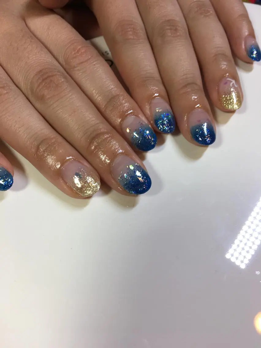 ネイル グラデーション ラメ(グリッター) ラメグラデーション MISAKO nailのネイルデザイン