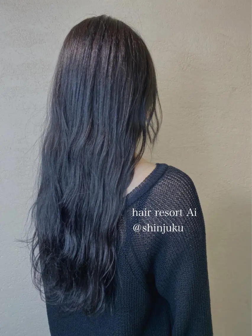 カラー ブリーチ ブルーカラー 透明感カラー ブリーチなしカラー ♡ヘアアレンジ♡ naraのヘアスタイル