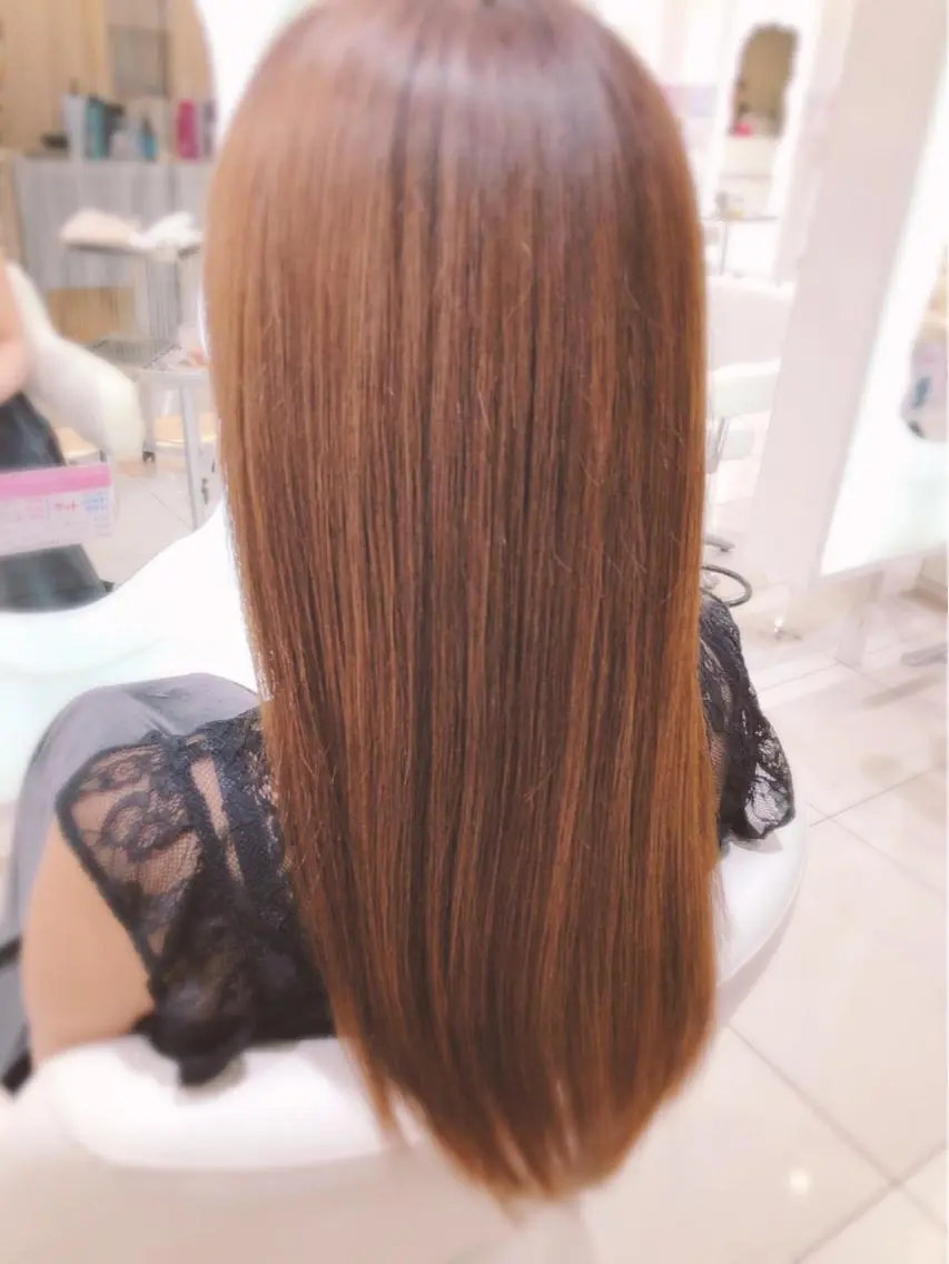 ロング カット ヘアカラー トリートメント 上田 篤史のヘアスタイル