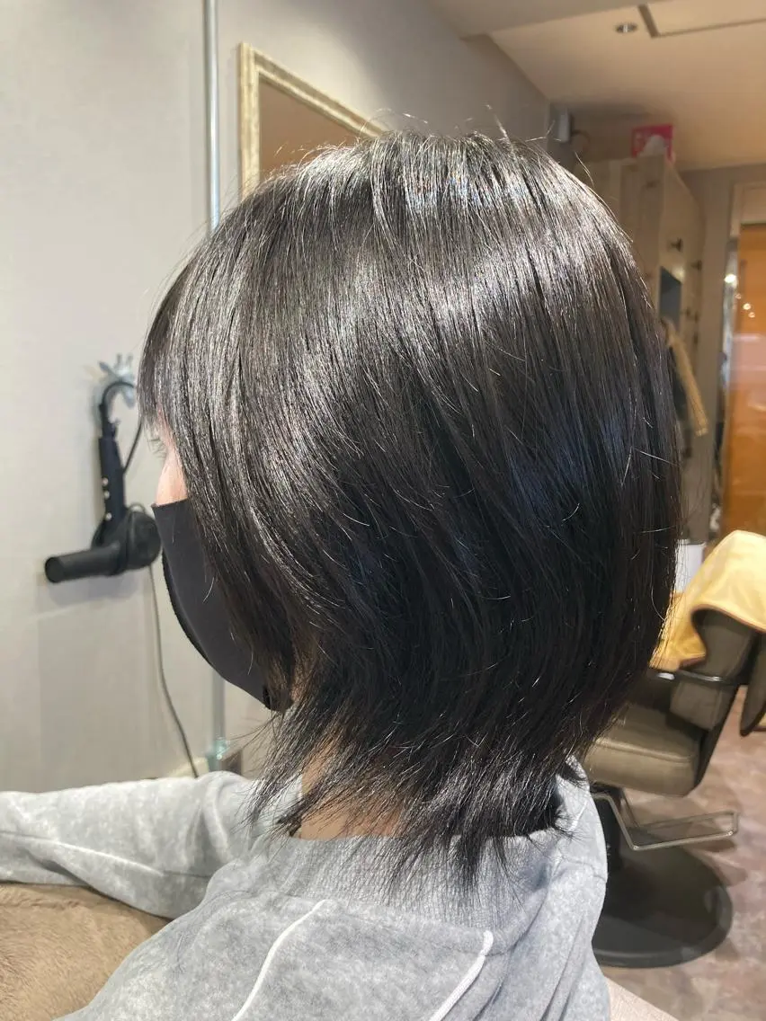 ミディアム カラー メンズ アディクシーカラー ブルーカラー 浅野 順一のヘアスタイル