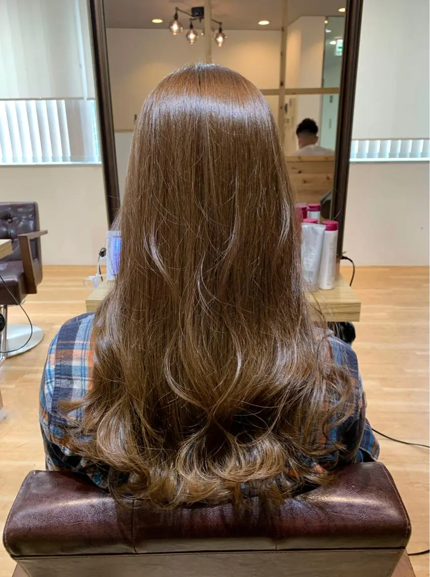 ロング ヘアカラー トリートメント 堀田 英樹のヘアスタイル