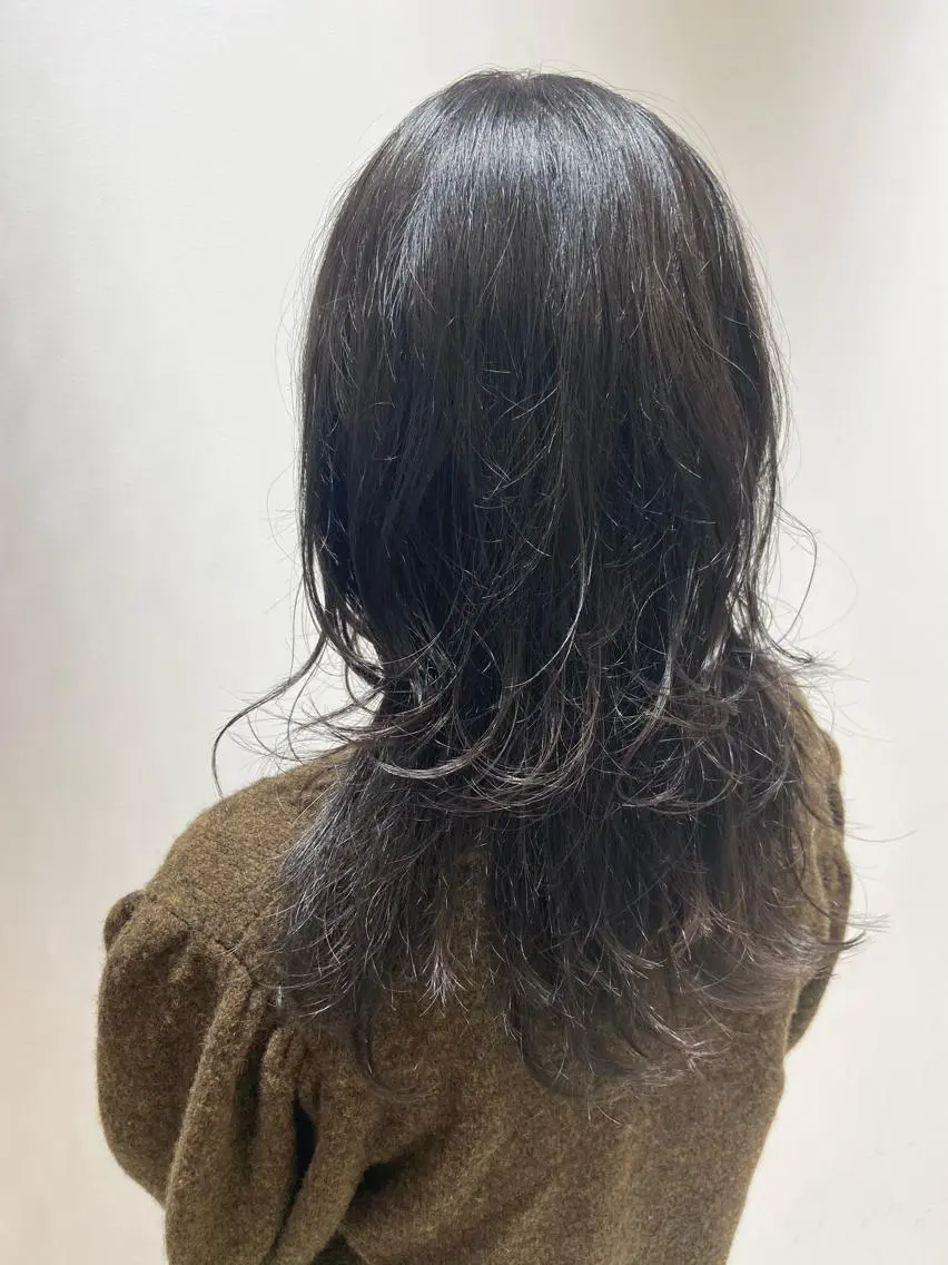 セミロング カラー カット ヘアカラー トリートメント 🐺ウルフ/レイヤー 似合わせ‎🤍沙羅のヘアスタイル