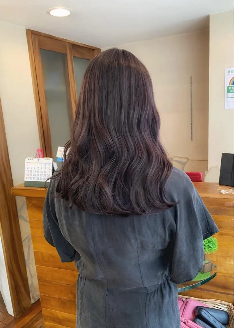 ミディアム カラー ベージュカラー ラベンダーカラー ラベンダーベージュ ヘアカラー トリートメント 矢野 晃平のヘアスタイル