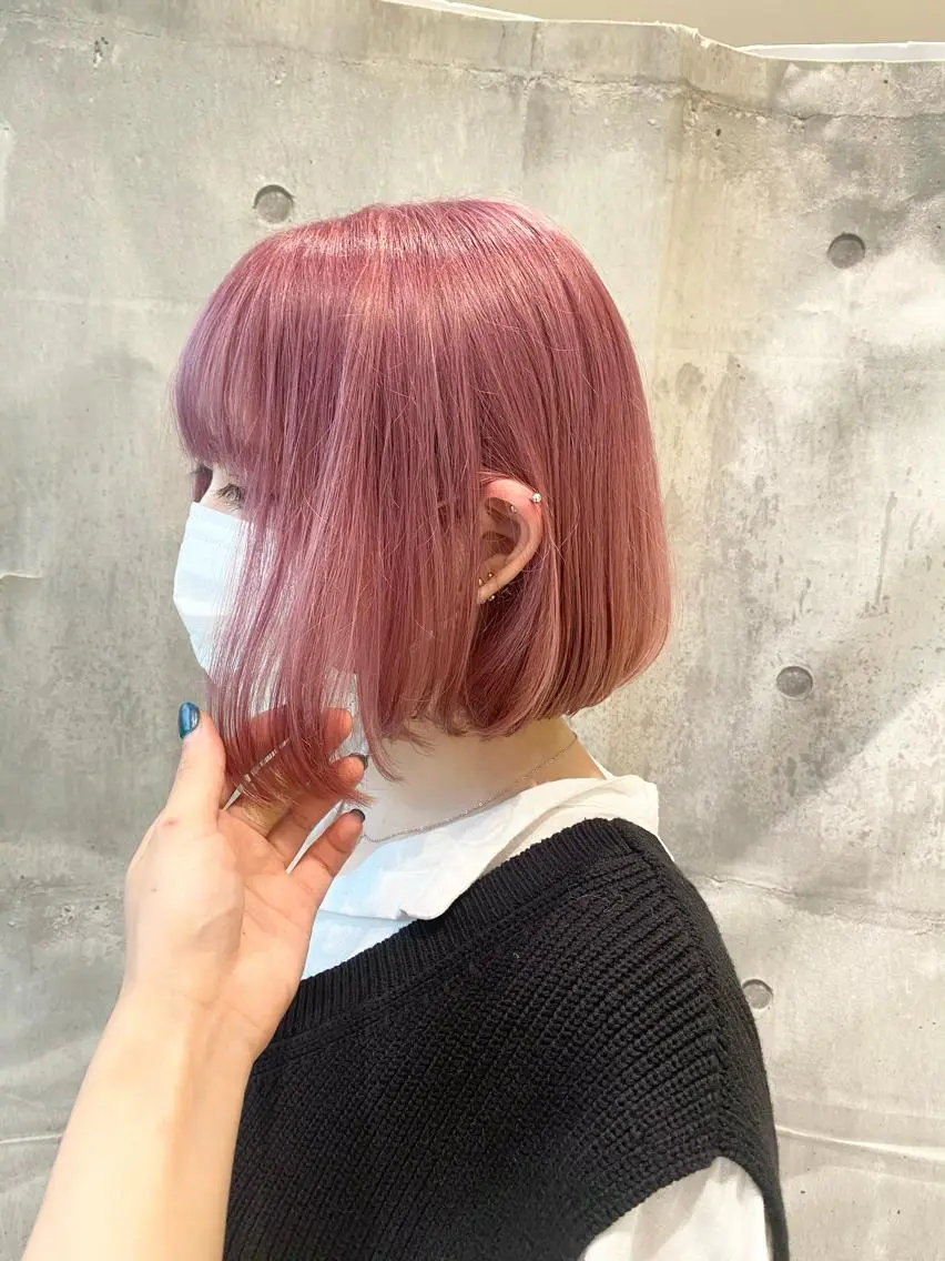 ミディアム カラー ウルフカット ハッシュカット/七海のヘアスタイル