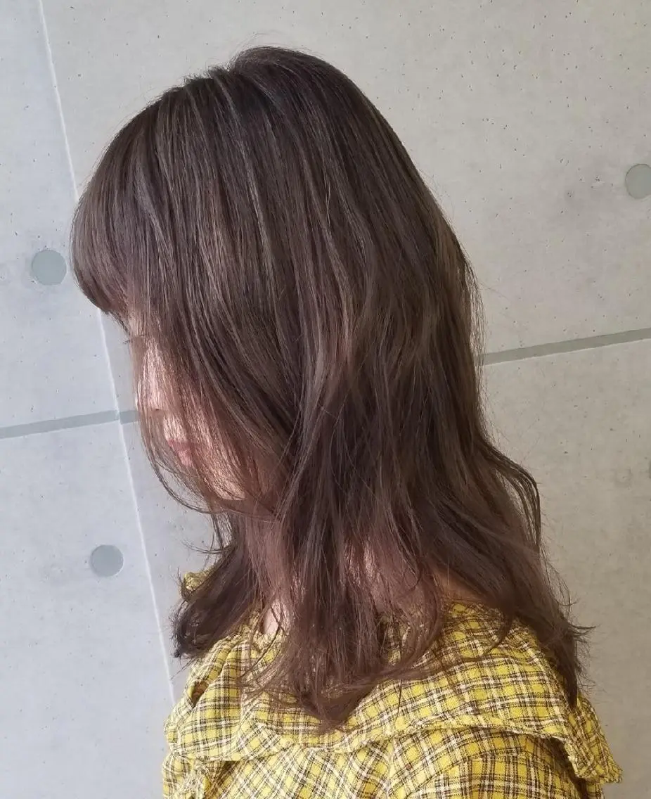 ロング カラー レイヤーカット 小顔カット 石井 静のヘアスタイル