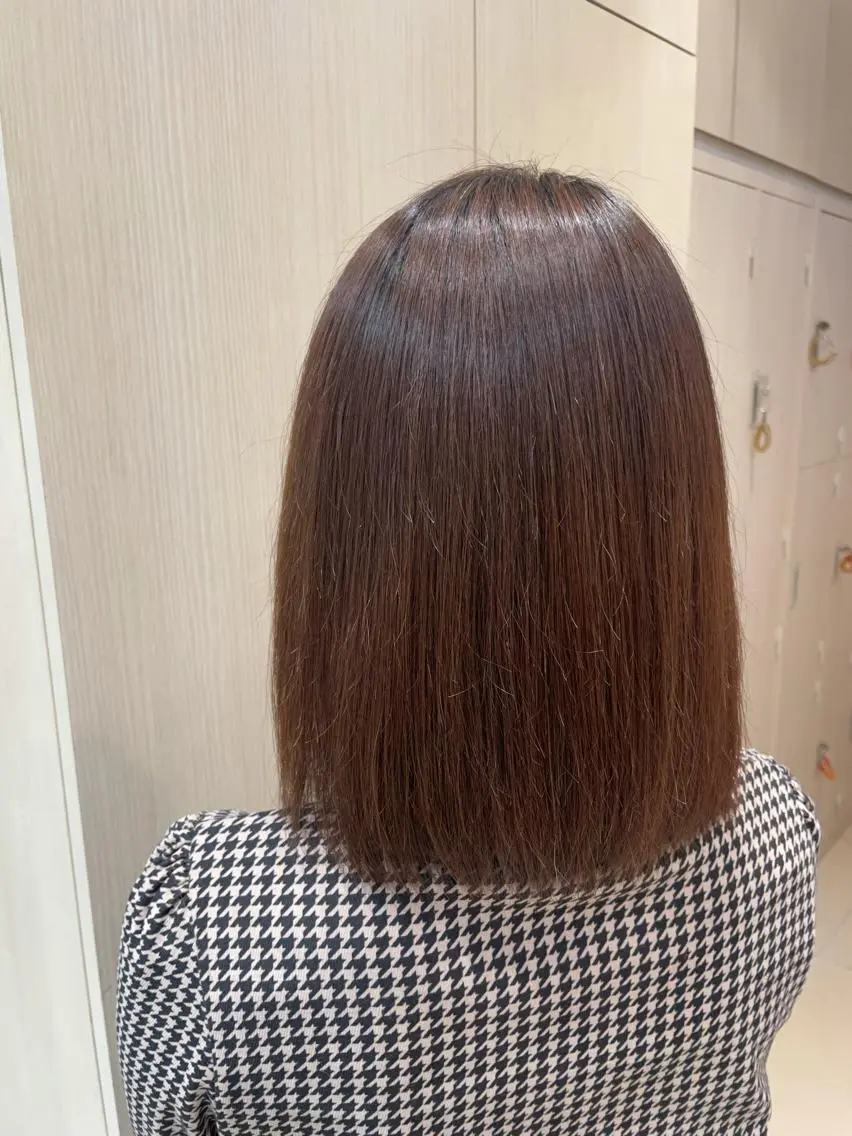 ミディアム パーマ カット 縮毛矯正 トリートメント 韓国ヘアメイク🎀/ 縮毛矯正✨山本媛香のヘアスタイル