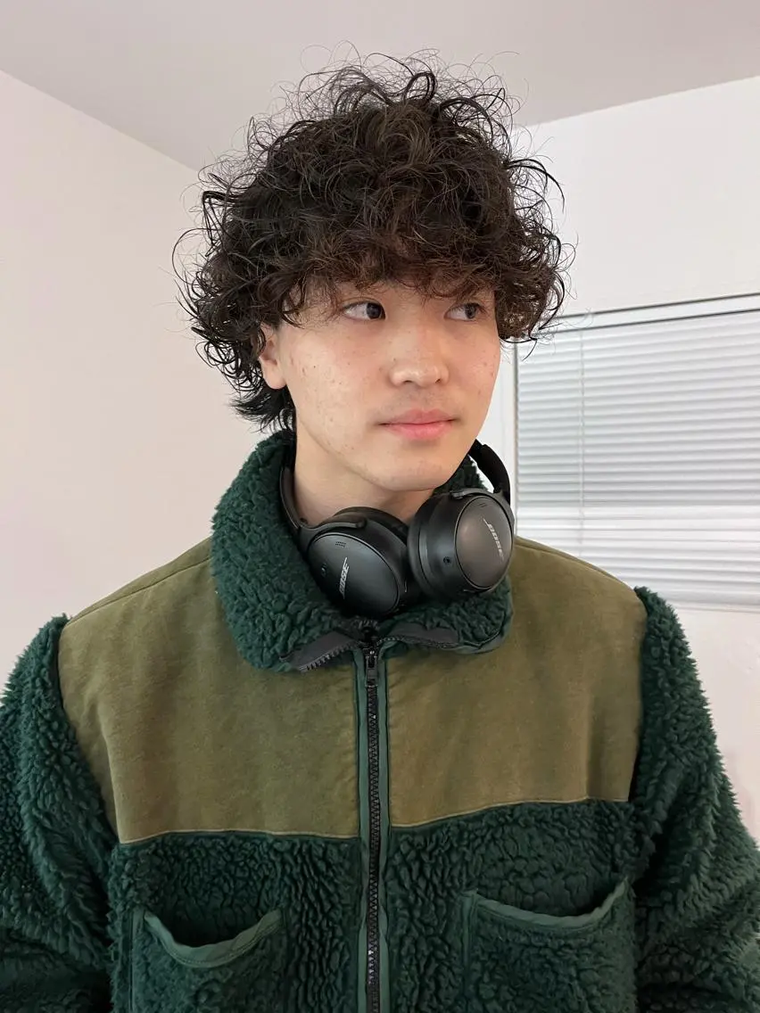 ミディアム パーマ メンズ カット パーマ トリートメント メンズショート 店長 清原佑太のヘアスタイル