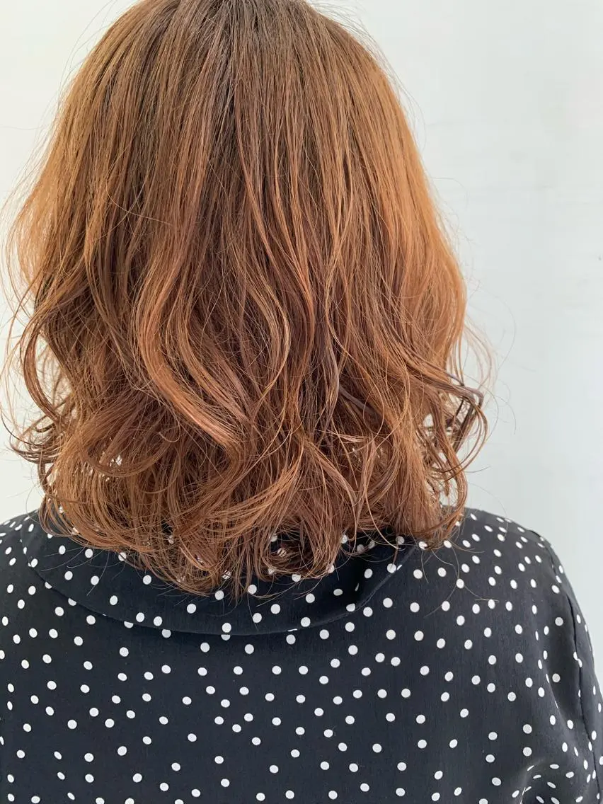 ミディアム カット パーマ ✨関西No1✨ 春木淳也のヘアスタイル