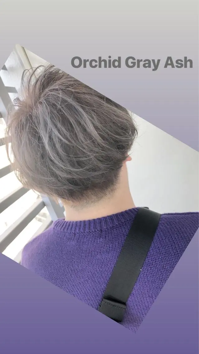 ショート カラー メンズ カット 韓国🇰🇷レイヤー 映える顔周り🩷のヘアスタイル