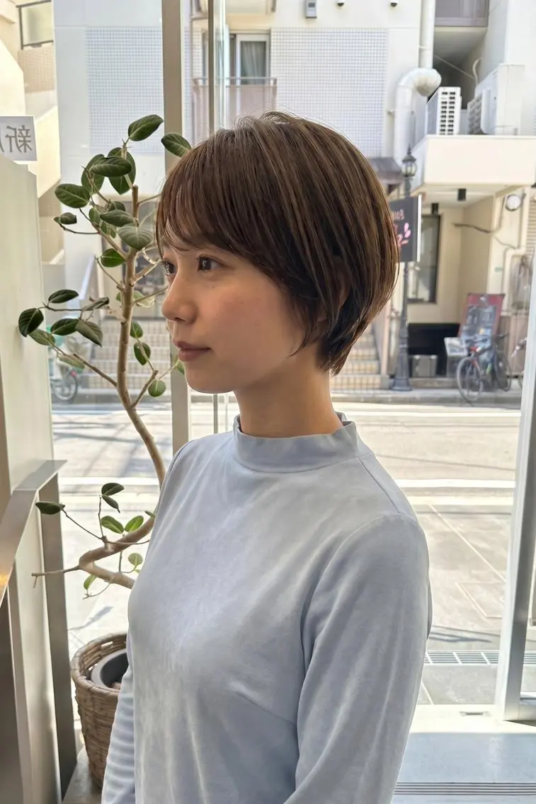 ショート tre.甲子園口店/ レイヤーカットのヘアスタイル