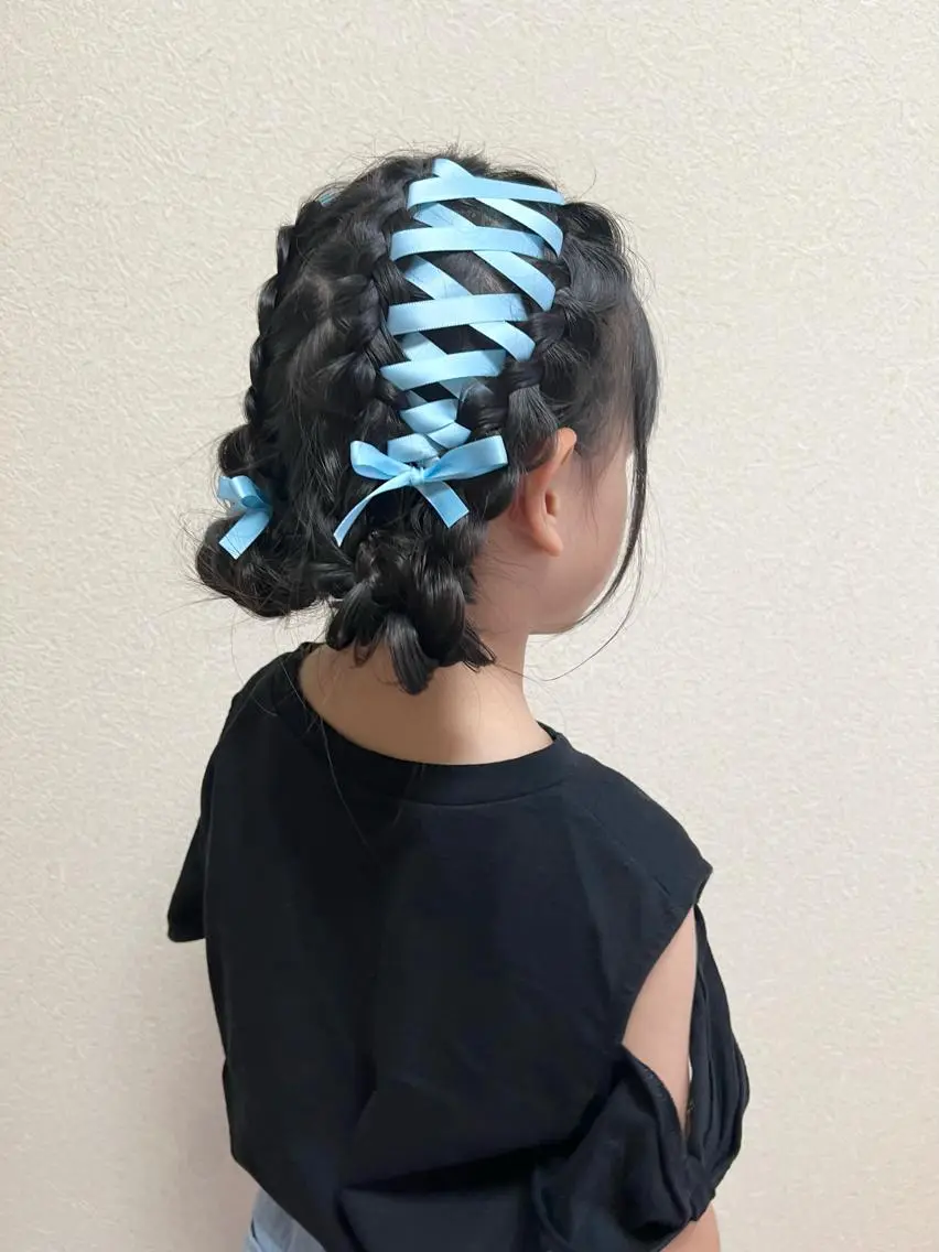 ロング カラー ヘアアレンジ キッズ マツエク・マツパ 極楽気分orおめめ ﾊﾟｯﾁﾘ都立大学駅のマツエク・マツパデザイン