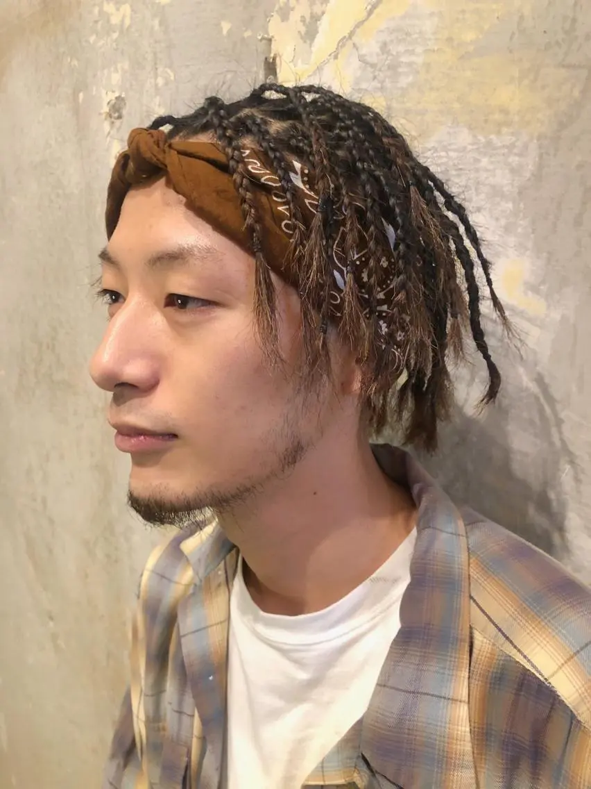 ミディアム ヘアアレンジ メンズ エクステ指名No.1 【店長】橘田のヘアスタイル